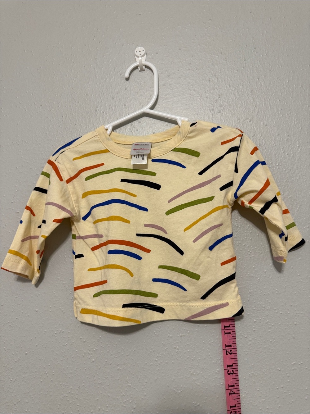 Hanna Andersson Cream Long-Sleeve Tee “I Am A Rainbow”